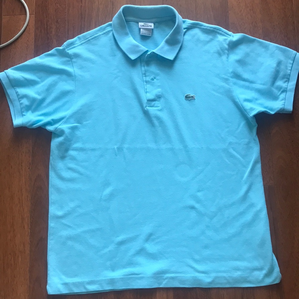 Lacoste baby blue men’s collared shirt